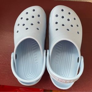 Baby blue kids crocs